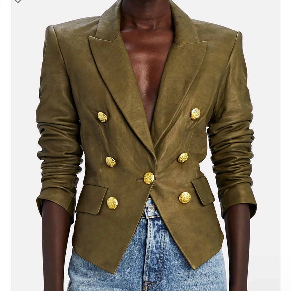 Veronica Beard Cooke Leather Jacket